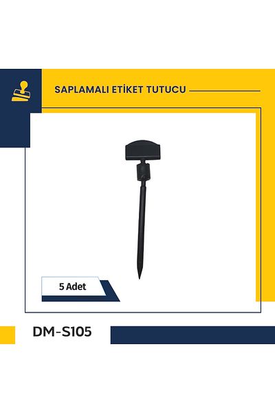 DamgaMarket Plastic, Stud Label Holder, Black 10.5 Cm