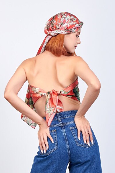 Nomads Felt 100% Silk Pomegranate Flower Square Scarf Van Gogh Almond Tree 90 Cm