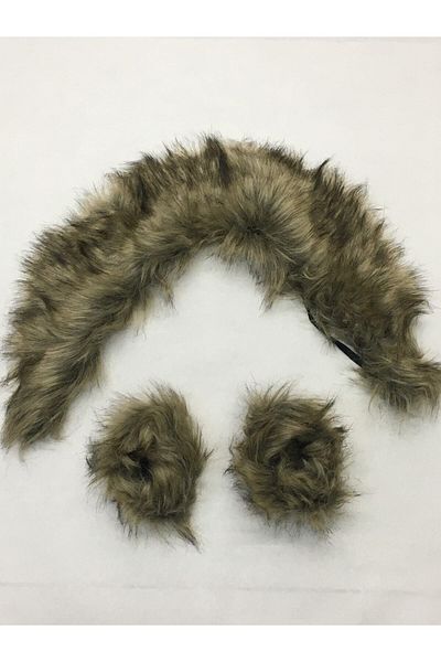 karantuhafiye Fur Collar / Collar Fur Sleeve Set