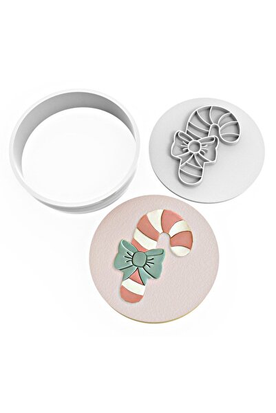 Butedo مجموعة قاطعة البسكويت والختم - عصا المشي مع فيونكة السكر