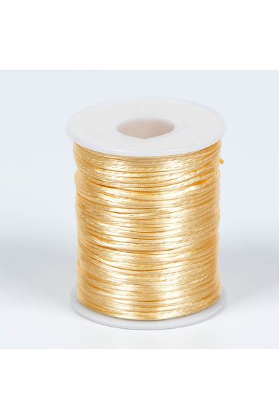 yfhobi 10 Meters - 1 Mm Flush Rope, Bracelet Rope, Rat Tail Rope, Cream Colored, Jewelry Rope