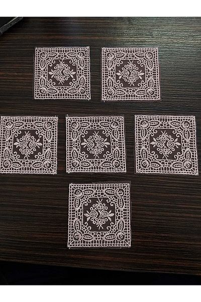 Çt Çeyizci Tekstil مجموعة من 6 أكواب لتقديم مناديل الكوكتيل (السعر التقديمي) - مسحوق
