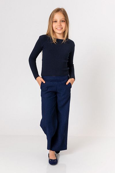 incity Girl's Navy Blue Knitwear Bady
