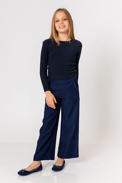 incity Girl's Navy Blue Knitwear Bady