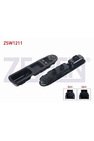 OTOCO Peugeot 207 2006-2012 Ayna Ayar Ve Cam Açma Anahtarı Çiftli 13 Pin Katl...