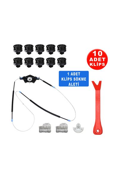 Star Klips Vw Passat B5 1998-2005 Sarmalı Sağ Ön Cam Kriko Tamir Seti Sarmalı