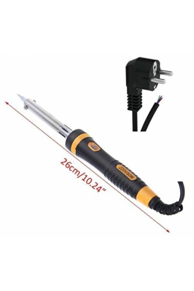 MOONSHOP 60 Watt Leyim Seti Topraklı Kaliteli Lehim Tabanca Tüp Set Kalem Havya Makinesi 4 Parça Tamir Set