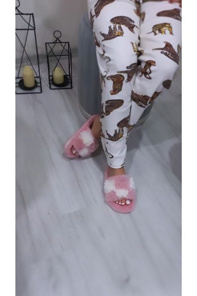 Moda fiesta Λούτρινες γούνινες παντόφλες σπιτιού