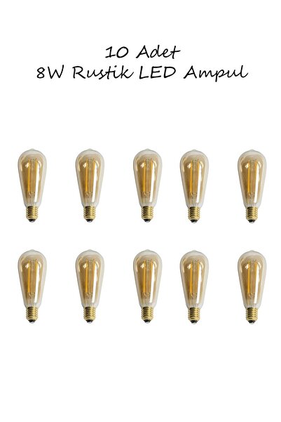Cata 10 Adet Rustik Led Ampul St64/ Ct-4290