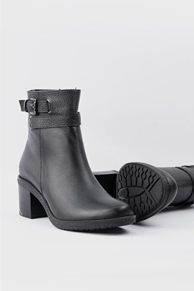TUNAELLİ Kadın Siyah Hakiki Deri 35-40 Numara Bot & Bootie