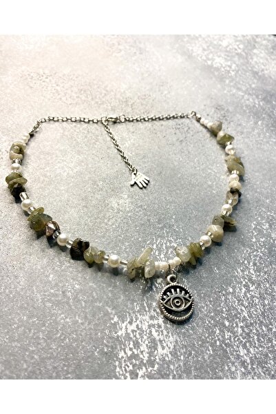 Mosby قلادة من الحجر الطبيعي من الكوارتز الدخاني Y2k Fairycore