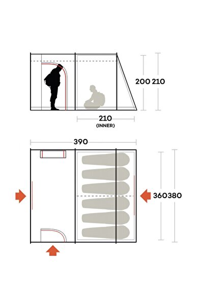 Ferrino Fenix 6 Kişilik Aile Çadırı