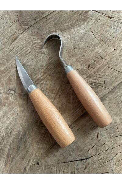 Ozs Ahşap Oyma Düzeltme Seti Kaşık Bıçak Seti 2li