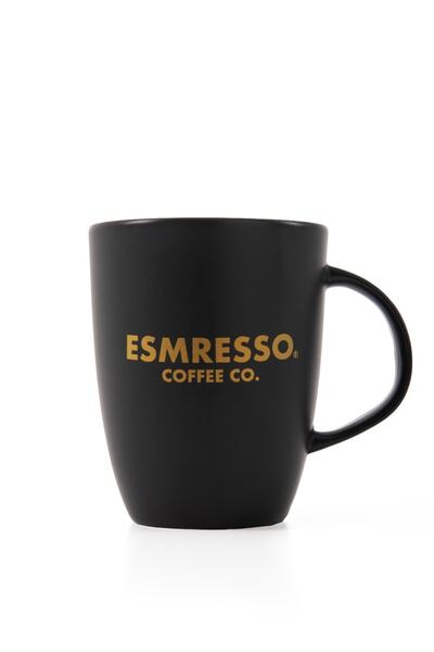 Esmresso كوب أسود زجاجي 300 مل