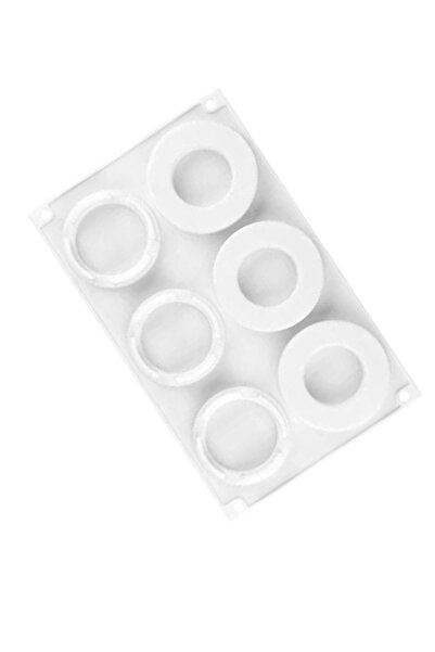 PASTRY PLANET Profesyonel 6 Lı Halka Silikon Pasta Kek Kalıbı