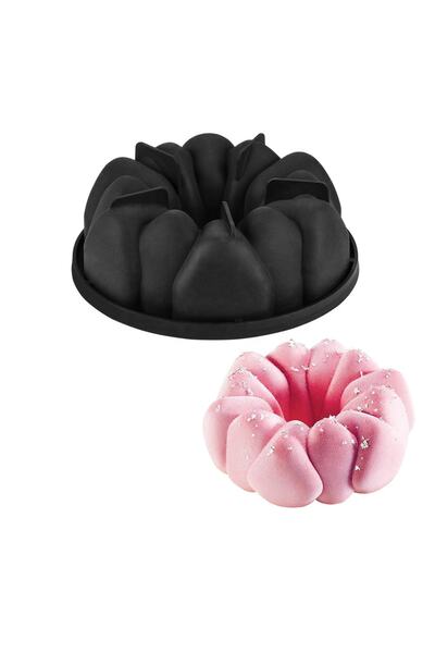 PASTRY PLANET Profesyonel Yuvarlak Desenli Silikon Pasta Kek Kalıbı