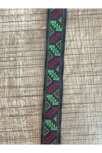 Gönülden Tasarım 1 Cm Width Ethnic Bohemian Patterned Embroidered Decorative Accessory Ribbon (1 METER)