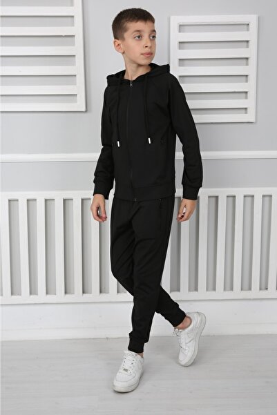 Nural 6-8-10-12-14-16 Yaş Fermuarlı Dalgıç Kumaş Eşofman Takımı