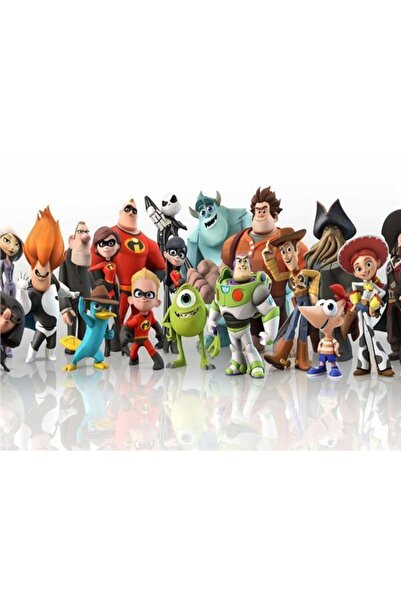 EkoDekor Minik Kahramanlar Çocuk Odası Duvar Kağıdı Kanvas Tek Parca