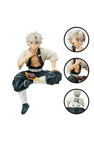 RMC Design Sanemi Figure Anime Demon Statue Toy Sitting Pose Eating Rice Ball...