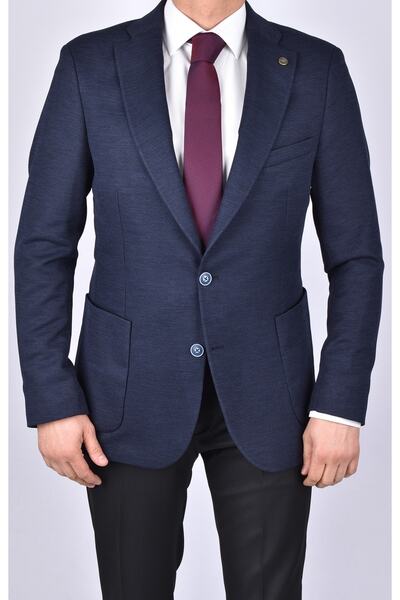 RAGUSA 4578 سترة رياضية بريطانية Slimfit / أزرق داكن / مقاس 50 - 6 قطرة
