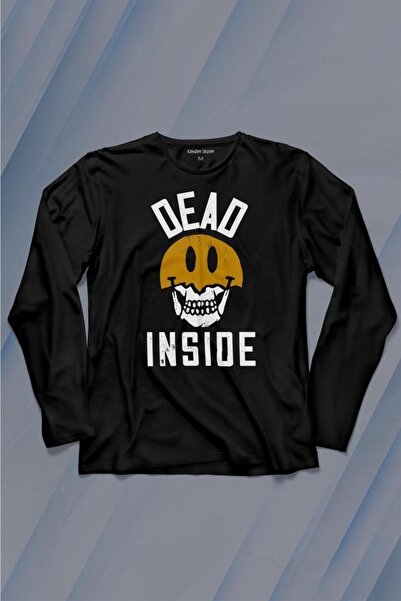 Kendim Seçtim Mrtav iznutra Smiley Skull Smile Smiling Face Skull Majica dugi...