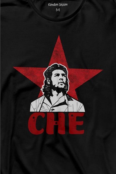 Kendim Seçtim Tricou Ernosto Che Guevara Red Star Red Star Tricou cu mânecă lungă Tricou imprimat