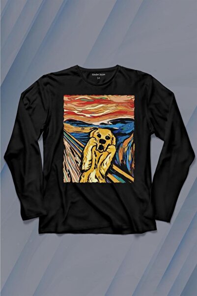 Kendim Seçtim Dog Scream Munch Scream Urban Street Wear Majica dugih rukava Š...