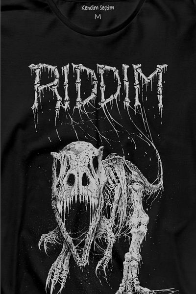 Kendim Seçtim Riddim Dinosaur T-rex Metal Rock Dinosaurs Tricou cu mânecă lungă Gotic Tricou imprimat