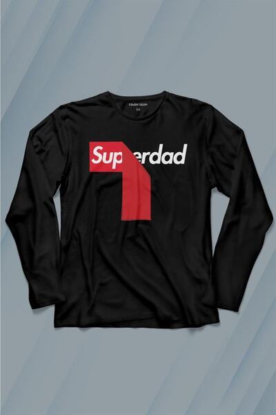 Kendim Seçtim Superdad naljepnica Super Dad majica dugih rukava Štampano T-shirt