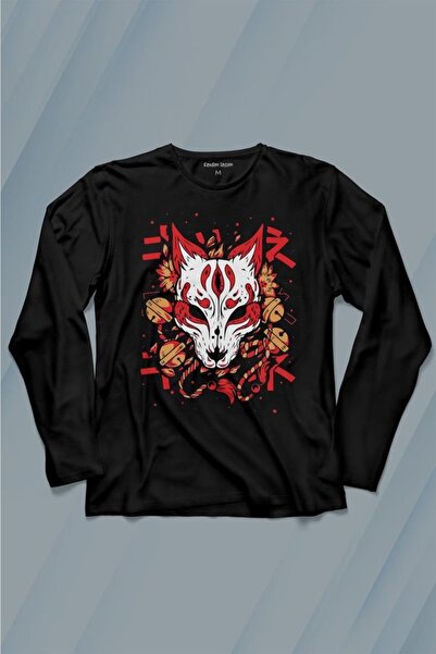Kendim Seçtim Kitsune maska japanska kultura japanska majica dugih rukava Šta...