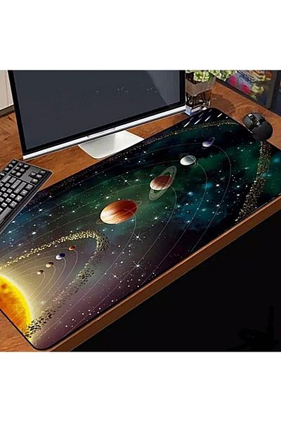 gaman 2023 لوحة ماوس ألعاب النظام الشمسي حجم كبير غير قابلة للانزلاق 88x39 سم