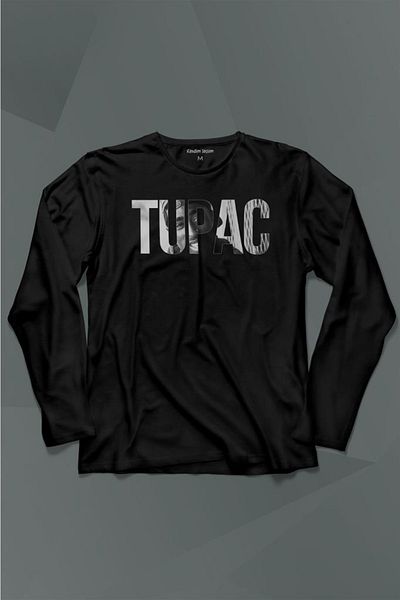 Kendim Seçtim Tricou cu mânecă lungă Tupac Amaru Shakur Awesome 2pac Rap Music Tricou imprimat