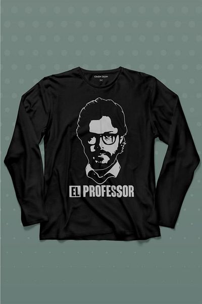 Kendim Seçtim El Proffessor La Casa De Papel Professor Long Sleeve T-Shirt Printed T-shirt