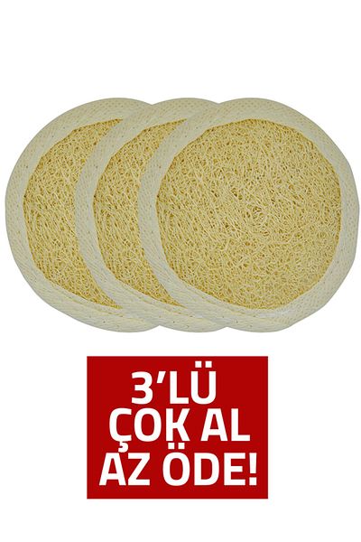 Aytan Home (3 PCS) Natural Pumpkin Fiber Bath Face and Body Scrub Peeling Effect