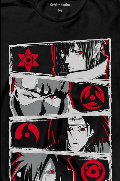 Kendim Seçtim Tricou cu mânecă lungă Naruto Kakashi Anime Manga Tricou imprimat