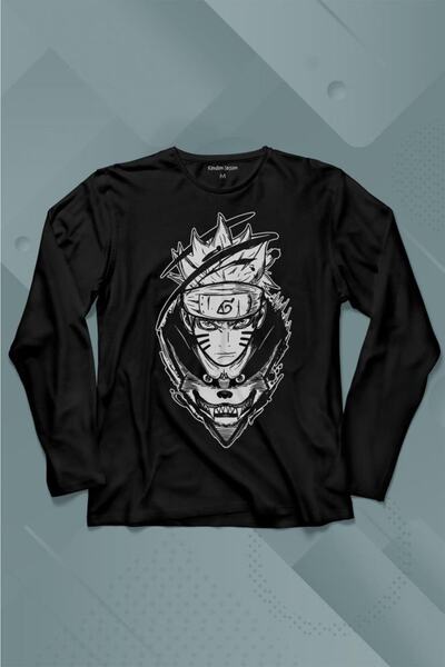 Kendim Seçtim Naruto Vuk Kakashi Anime Manga Majica Dugih Rukava Štampano T-s...