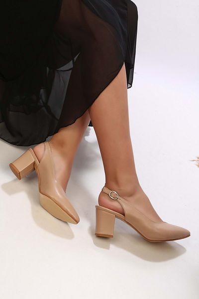 Shoeberry Dámské boty na podpatku Whitney Skin Skin
