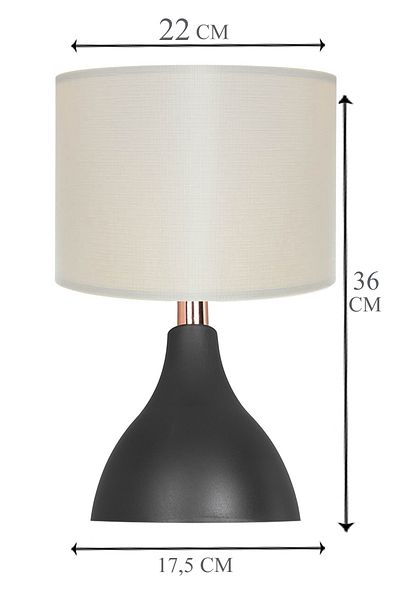 EvLight Arel Lampshade Black Leg White Hat Table Lamp