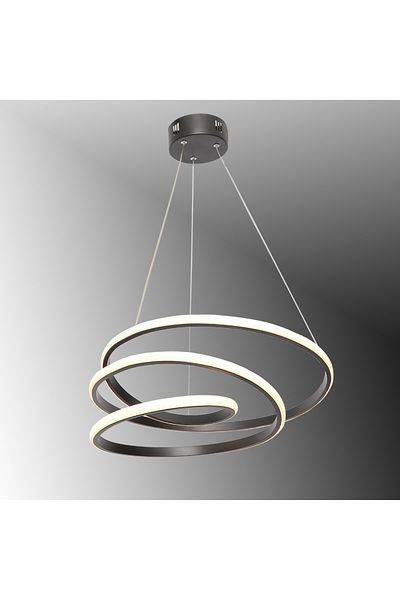 TT AYDINLATMA Tt301-sy Black Led Chandelier - Spring Model, White Light