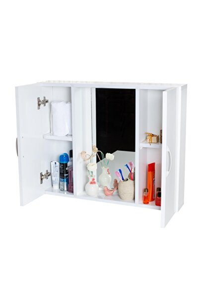 Alesta Life 2 Kapaklı Beyaz Aynalı Banyo Dolabı