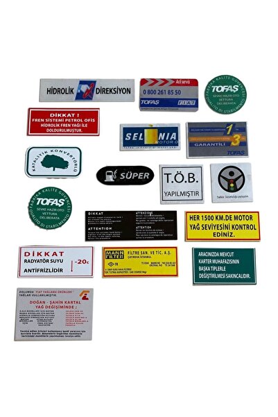 Genel Markalar Tofaş Etiket Takımı