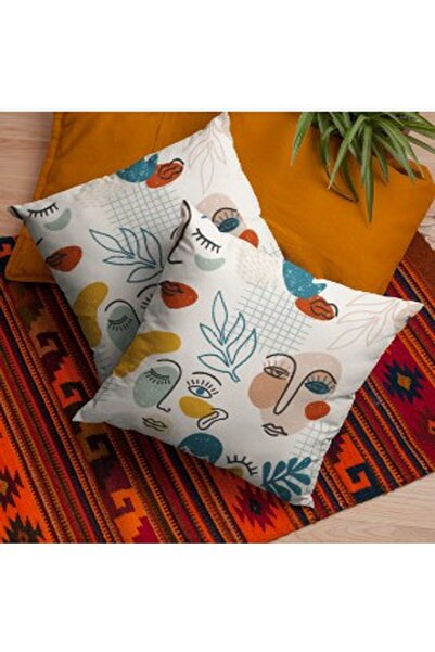 ALAMODECOR Set decorativ de 2 huse pentru perne | Set de cu imprimeu huse pentru perne