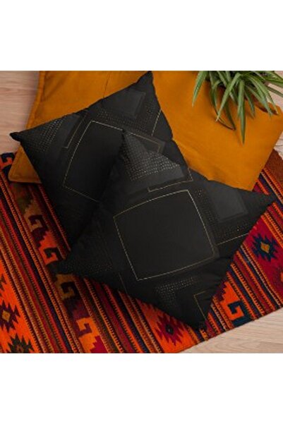 ALAMODECOR Set decorativ de 2 huse pentru perne | Set de cu imprimeu huse pentru perne