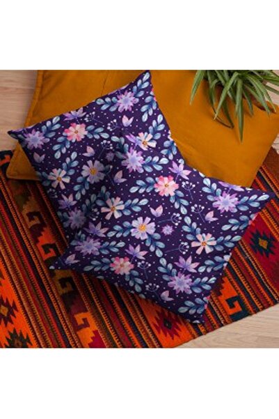 ALAMODECOR Set decorativ de 2 huse pentru perne | Set de cu imprimeu huse pentru perne