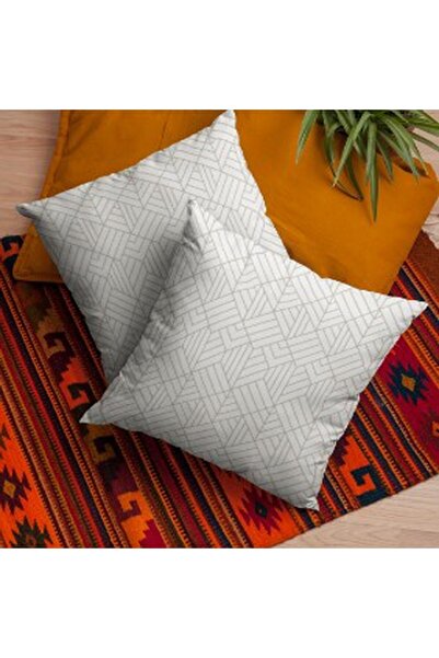 ALAMODECOR Set decorativ de 2 huse pentru perne | Set de cu imprimeu huse pentru perne