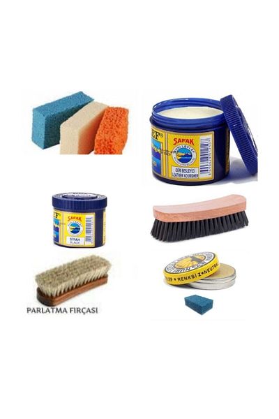 WELLY Nuri Leflef 8 Piece Shoe Care Paint Set Polishing Brush