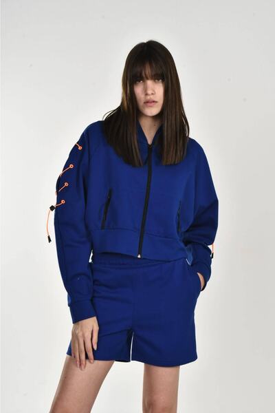 DAVID&GERENZO Σετ με κουκούλα με φερμουάρ Saks Blue Cross με λεπτομέρεια