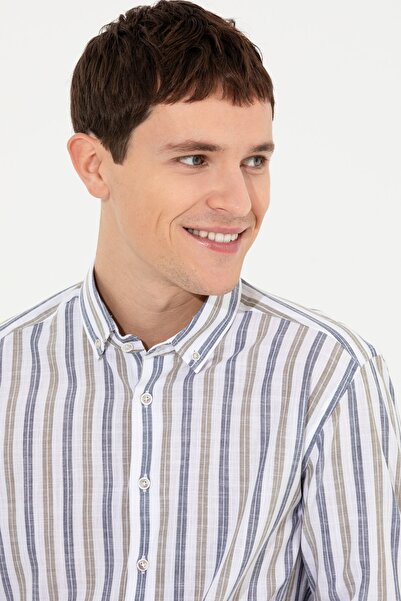 Pierre Cardin Ανδρικό πουκάμισο Χακί