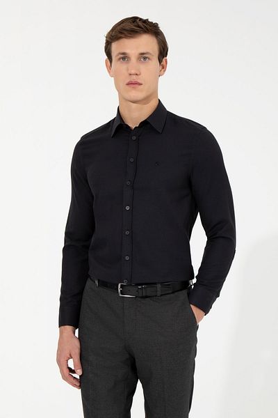 Pierre Cardin Мъжка черна риза